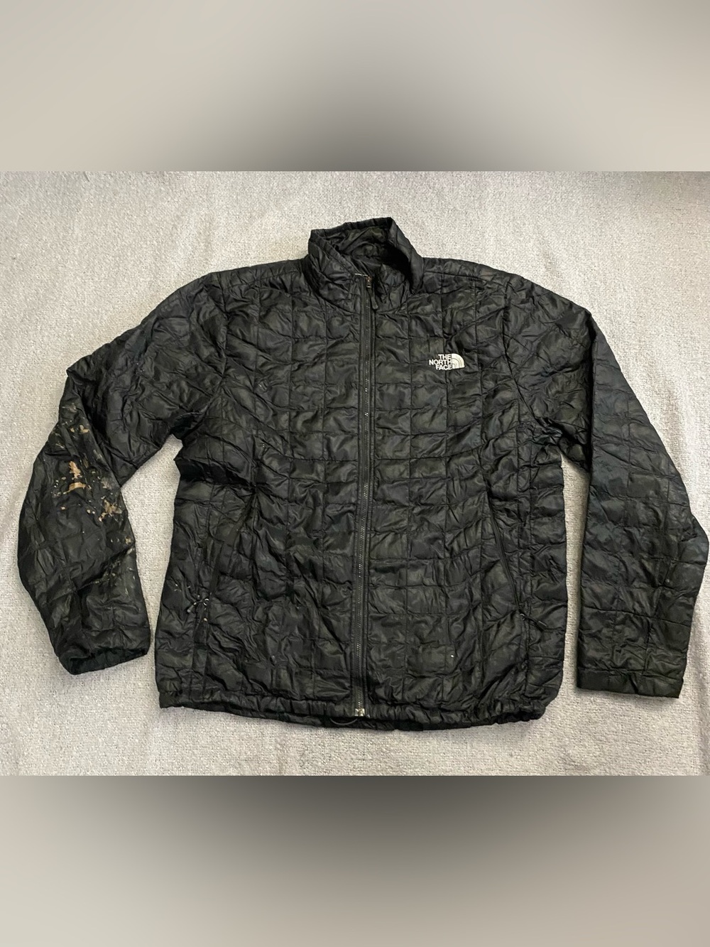 The North Face Black Quilted Puffer Jacket with Logo
